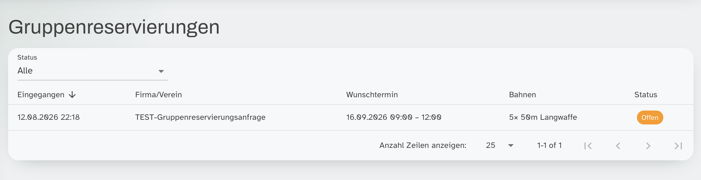 Gruppenbuchungen